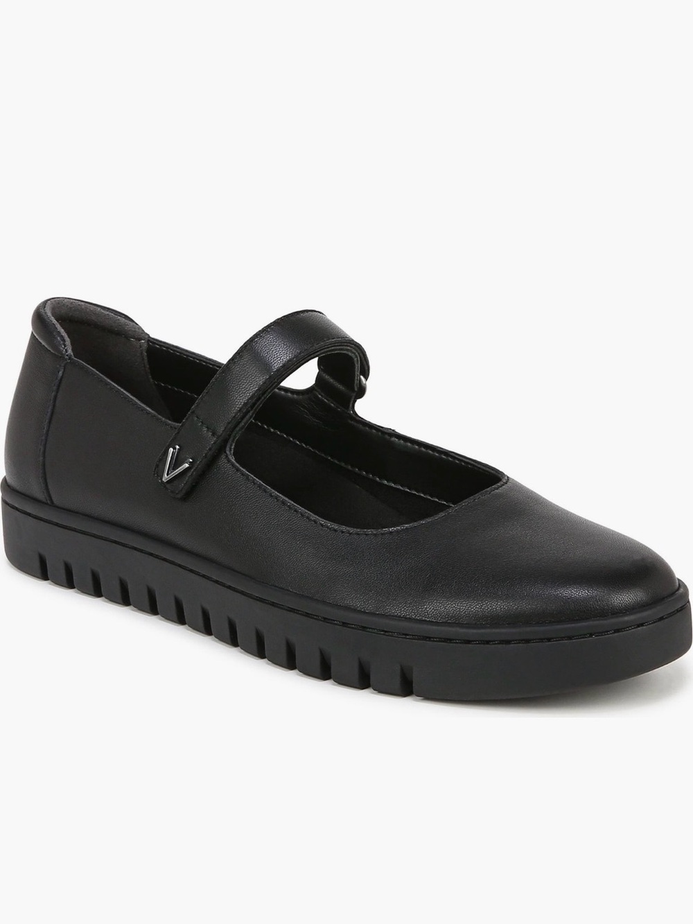 Vionic Uptown Black Leather Mary Jane Platform Flat Size 8.5 EUC
